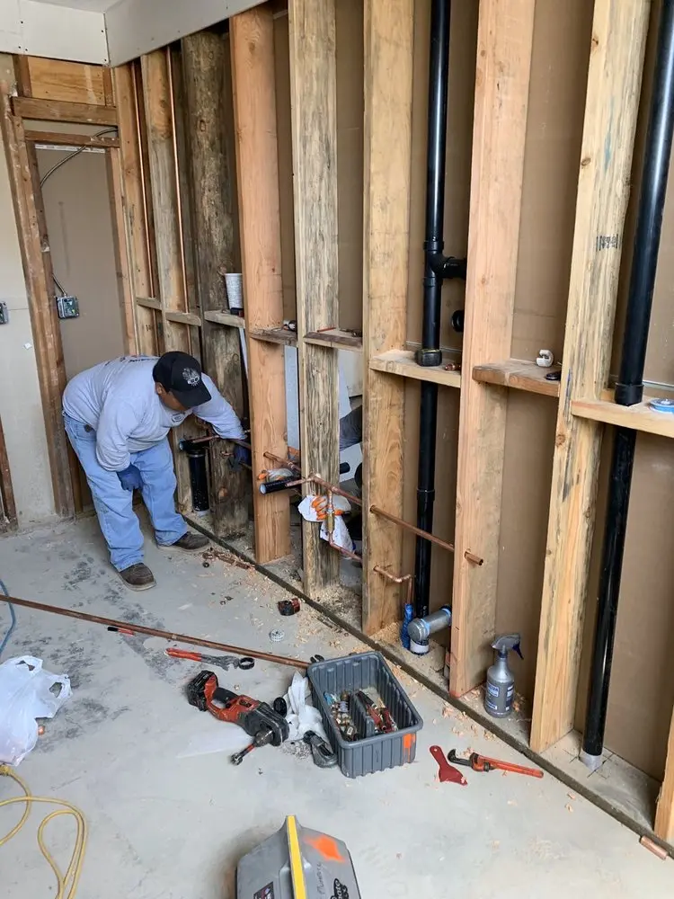 Commercial rough-in plumbing for Gas Line Repair in Grafton